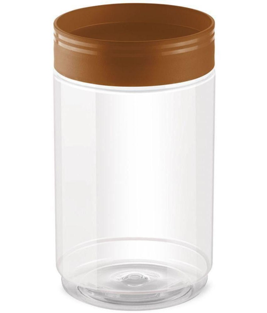 Milton Stack IT 2300 Plastic Storage Jar, 1 Piece, 2.19 Litres, Brown | Air Tight | Storage Jar | Kitchen Organiser | BPA Free | Stackable | Modular | Food Grade | Multipurpose Jar - Brown