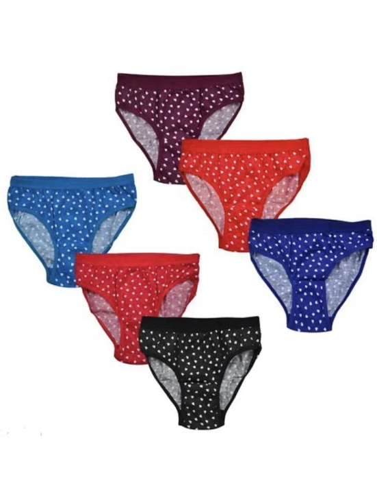 ICONIC ME Multicolor Cotton Printed Womens Briefs ( Pack of 6 ) - None