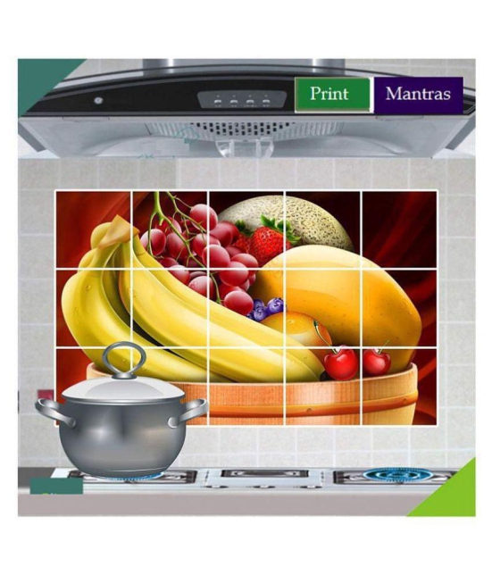 Asmi Collection Fruits for Kitchen Foods & Beverages Sticker ( 56 x 90 cms )