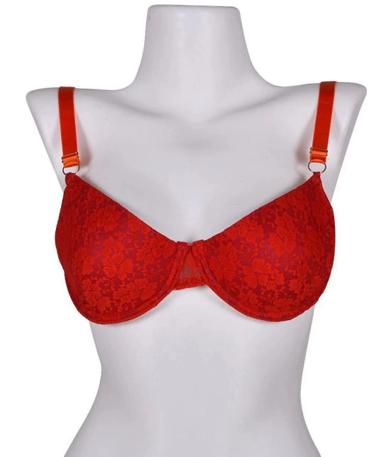 Radprix Pack of 1 Cotton Lightly Padded Womens Everyday Bra ( Red ) WWUKB401266 - None