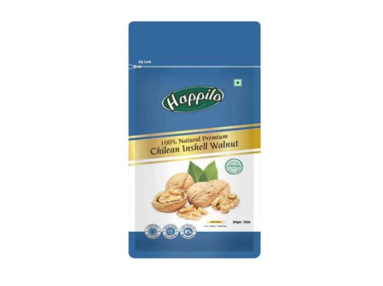 Happilo Premium 100% Natural Chilean Inshell Walnut Value Pack 500g