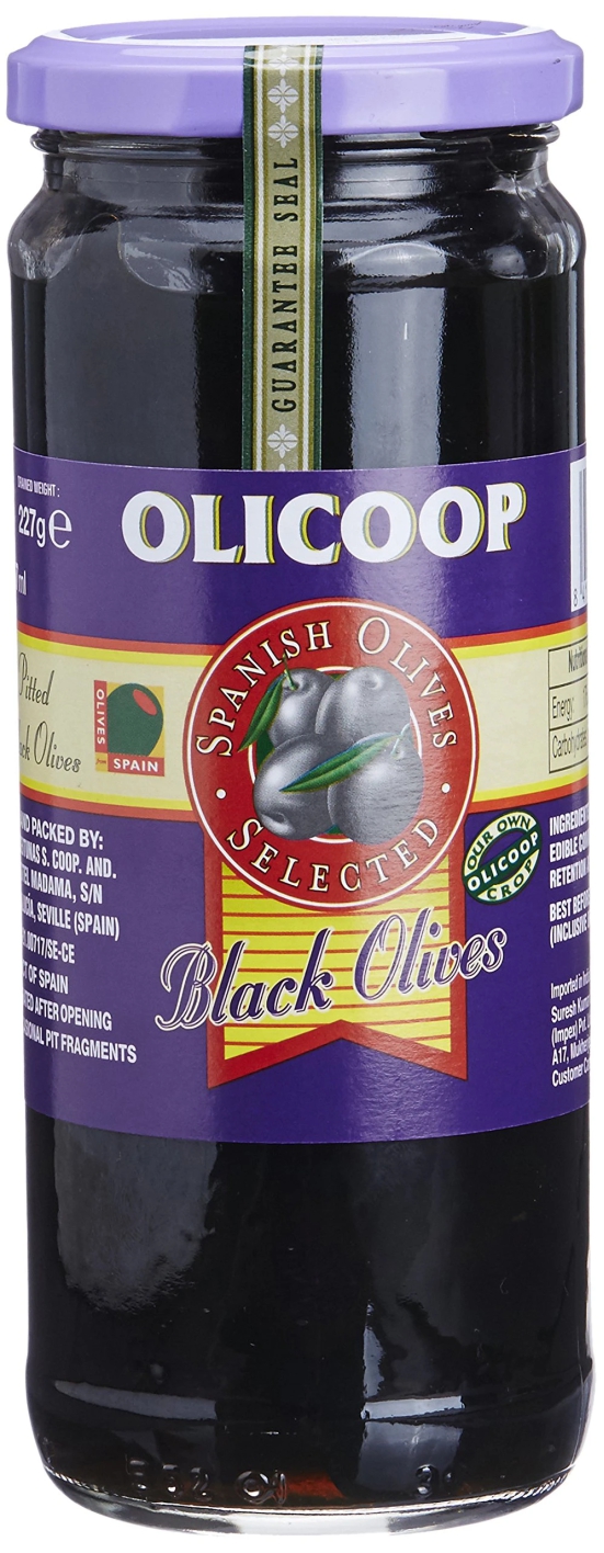 Olicoop Pitted Black Olives 450G, 1 Pc