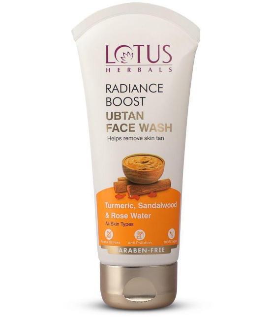 Lotus Herbals Radiance Boost Ubtan Face Wash, Turmeric, Sandalwood & Rose Water, 100g