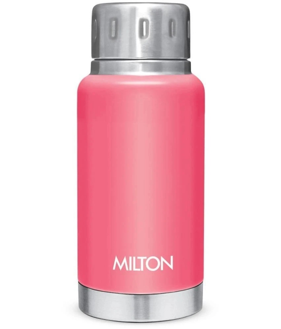 Milton Elfin 160 Thermosteel Hot and Cold Water Bottle, 160 ml, Pink - Pink