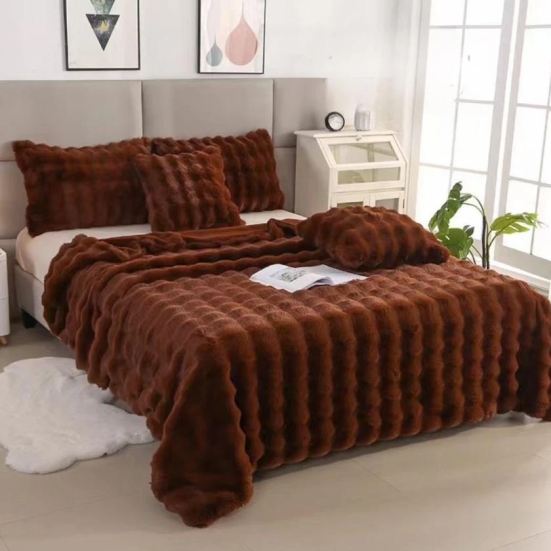 Luxury Rabbit Fur ultra warm / Double Bed Winter Quilt - A Premium Product Range-Style 4 / Double