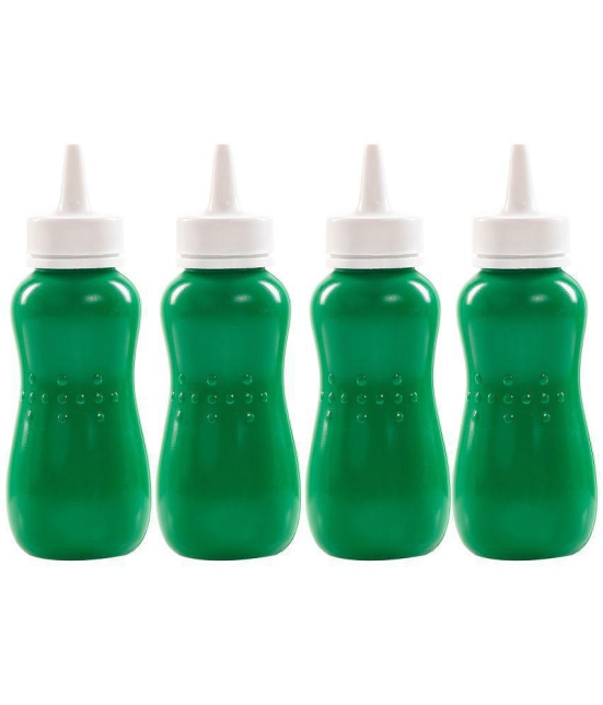 HOMETALES - Sauce Bottle Green Water Bottle 400ml mL ( Set of 1 ) - Green