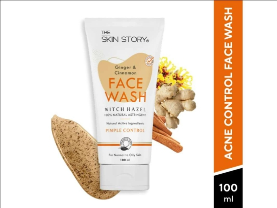 Ginger, Cinnamon Pimple Acne Control Face Wash Reduces Dark Spots Normal To Oily Skin (100 ML)