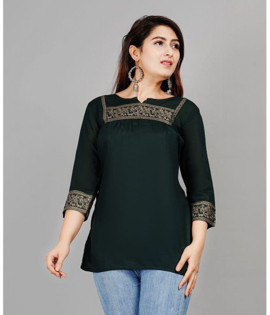 Smien - Green Rayon Women's Ethnic Tunic ( Pack of 1 ) - None