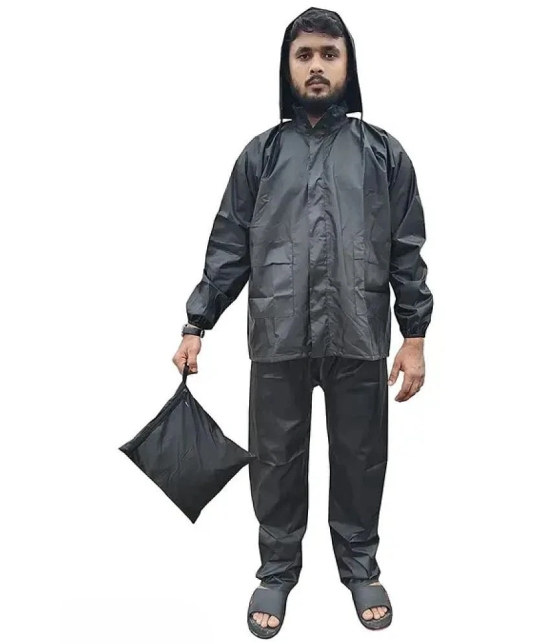 ENTICE Black PVC Mens Rain Suit ( Pack of 1 ) - Free Size