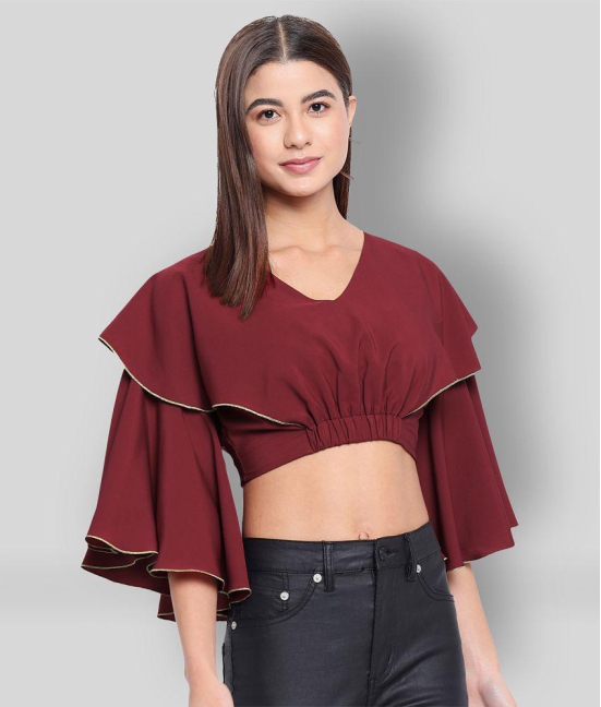 ALL WAYS YOU - Red Polyester Womens Crop Top ( Pack of 1 ) - 2XL