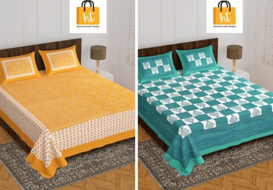 Bedsheet Adda-King Size Double Bedsheet-RJ-14-(XXX-XXX)-3320