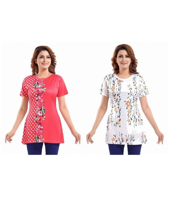 Meher Impex - Pink Polyester Womens A-Line Top ( Pack of 2 ) - M