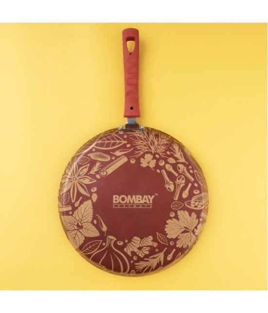 Bombay Kookware - Dosa Tawa Red Aluminium Non-Stick Fry Pan ml ( Pack of 1 )