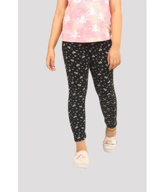 Ariel - Black Cotton Girls Leggings ( Pack of 1 ) - None