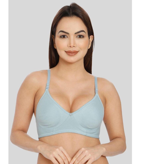 ILRASO - Blue Cotton Non Padded Women's T-Shirt Bra ( Pack of 1 ) - None