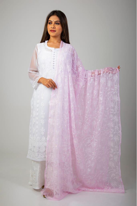 Ladies New Fashion Hand Chikankari Dupatta