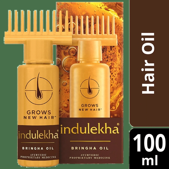 Indulekha Bringha Oil Reduces Hair Fall And Grows New Hair 100% Ayurvedic Oil, 100 Ml