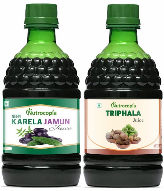 NUTROCOPIA Neem Karela Jamun & Triphala Juice For Diabetic Care Pack of 2 of 400 ML(800 ML)