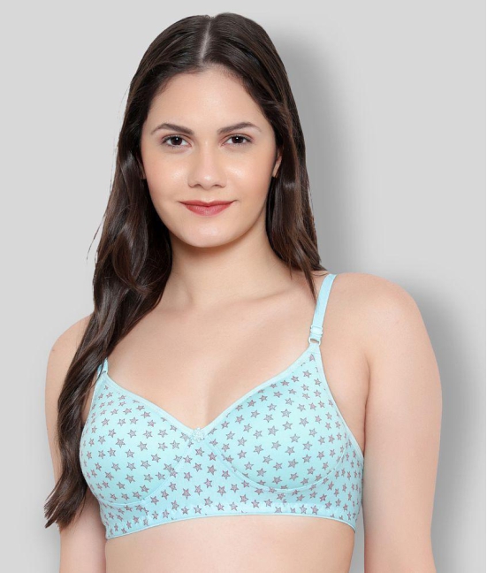 KYODO - Blue Cotton Lightly Padded Women's Everyday Bra ( Pack of 1 ) - 30B