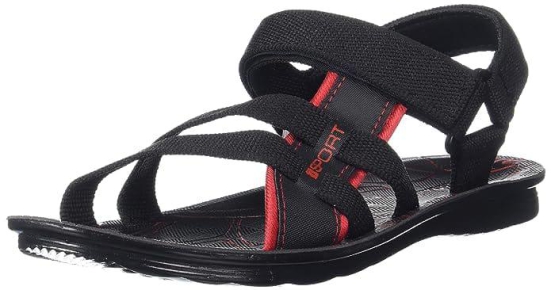 Walkaroo Men's W1527 Outdoor Sandals-BLK