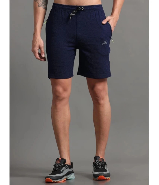 JILZ Navy Polyester Mens Shorts ( Pack of 1 ) - None