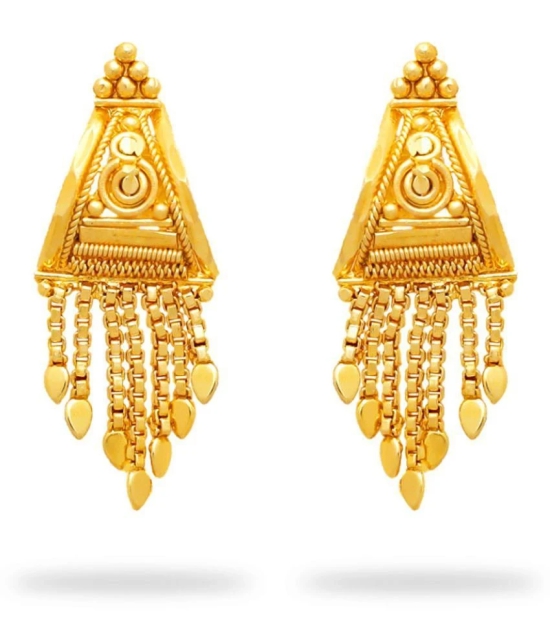 LUV FASHION Golden Chandbalis Earrings ( Pack of 1 ) - Golden