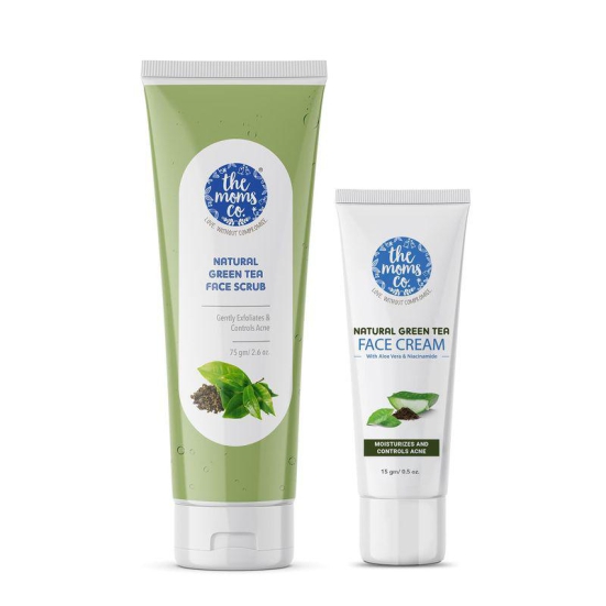 Green Tea Face Scrub (75g) + Mini Green Tea Face Cream (15g)