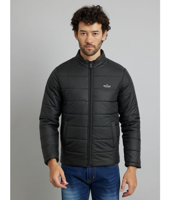 MXN Polyester Mens Quilted & Bomber Jacket - Black ( Pack of 1 ) - None