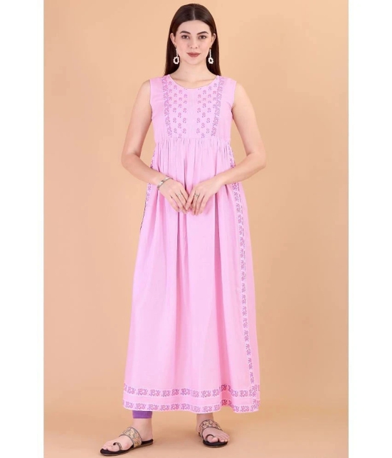 Glomee - Pink Viscose Womens Nayra Kurti ( Pack of 1 ) - None