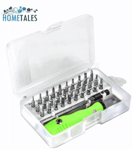 HOMETALES 32 in 1 Mini Screwdriver Bits Set  With Magnetic Flexible Extension Rod