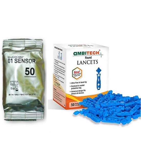 Arkray Glucocard 01 Sensor 50 Test Strips with 50 Lancets Expiry: Dec 2023