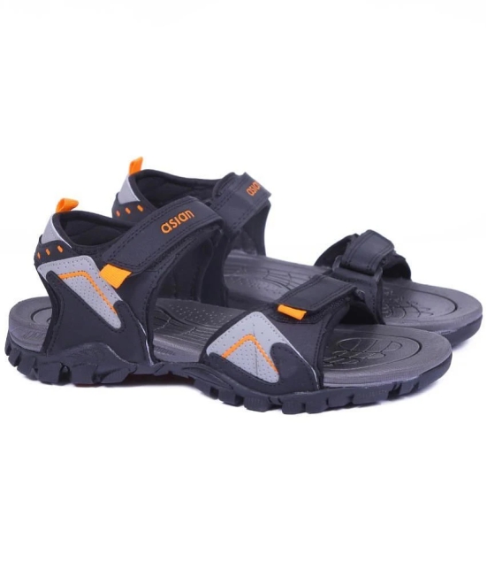 ASIAN - Black Mens Floater Sandals - None