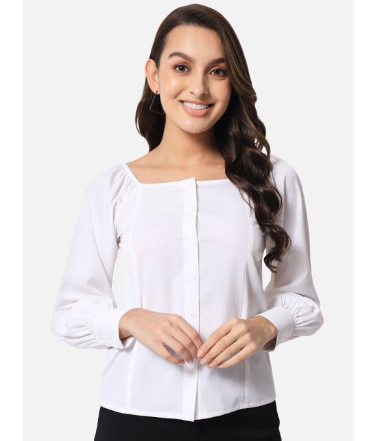 ALL WAYS YOU - White Polyester Womens Shirt Style Top ( Pack of 1 ) - None