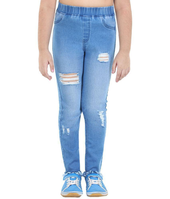 Naughty Ninos - Blue Denim Girls Leggings ( Pack of 1 ) - None