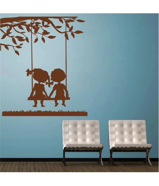 Decor Villa Cute baby couple Vinyl Wall Stickers