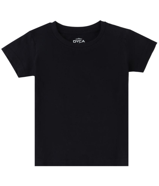 DYCA - Black Cotton Girls T-Shirt ( Pack of 1 ) - None