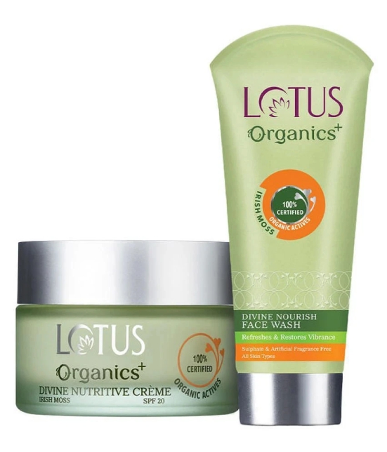 Lotus Organics+ Divine Nutritive Day Cream & Face Wash Combo, 2 Product Combo