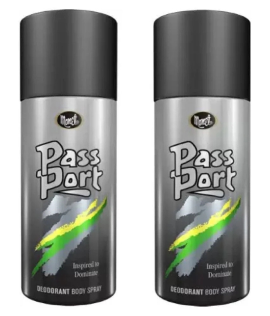 MONET Passport Black Deodorant Spray - For Men & Women  (150 ml each, Pack of 2)