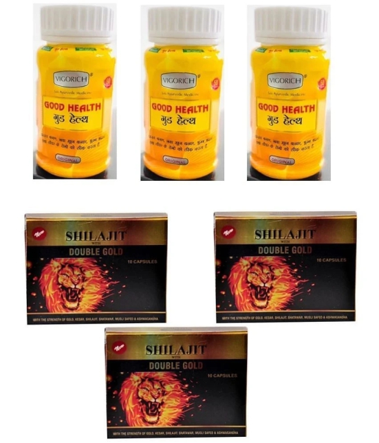 Dr. Chopra GG Good Health Capsule 50x3 = 150 & Shlajit With Double Gold Capsule 30 no.s Unflavoured Single Pack