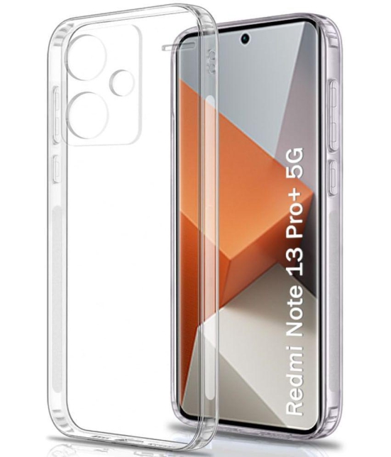 Case Vault Covers Silicon Soft cases Compatible For Silicon Redmi Note 13 Pro Plus 5G ( Pack of 1 ) - Transparent