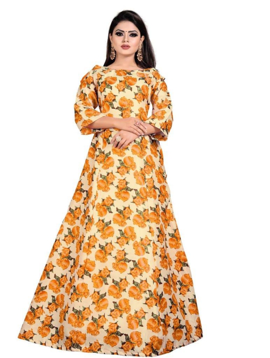 Florence Women's Satin Anarkali Dress Material