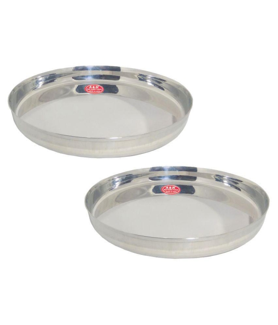 A & H ENTERPRISES 2 Pcs Stainless Steel Full Plate - Steel