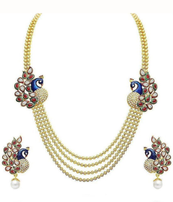 Youbella Golden Alloy Necklace Set