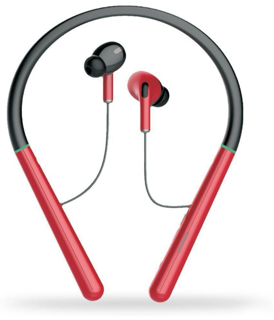 FPX MEGNAS Bluetooth Bluetooth Neckband In Ear 50 Hours Playback Active Noise cancellation IPX4(Splash & Sweat Proof) Red