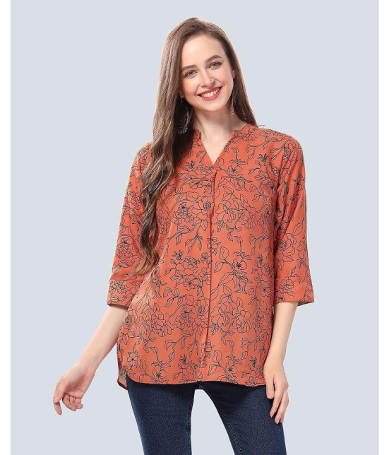 Meher Impex Rust Crepe Womens Tunic ( Pack of 1 ) - None