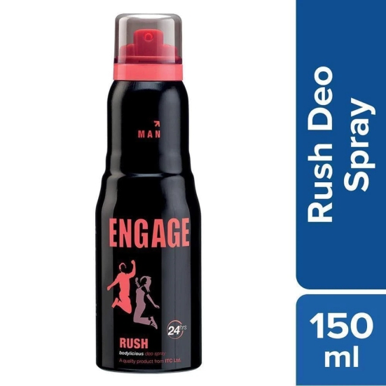 Engage Rush Deodorant For Men 150 ml Fruity  Sweet  Skin Friendly-Engage Rush Deodorant For Men, 150 ml, Fruity & Sweet , Skin Friendly