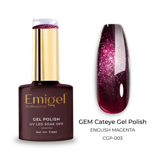 Emigel - Gem Cateye UV Gel Polish - 003 - English Magenta