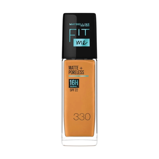 Maybelline New York Fit Me Matte+Poreless Liquid Foundation 16H Oil Control - 330 Toffee-30ml