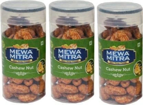 Mewa Mitra Cashew Nut | Cheese Flavour | Hot Air Roasted (Not Fried) | Crispy & Crunchy Healthy Diet Snacks Value Pack Pouch (Pack of 3)