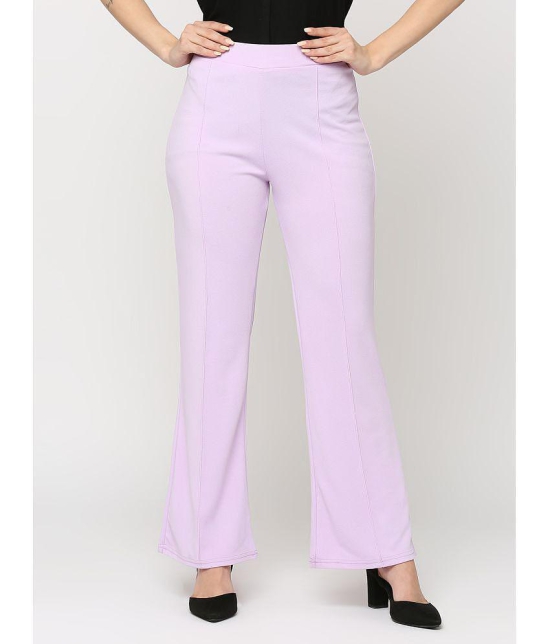 Smarty Pants - Lavender Polyester Flared Womens Formal Pants ( Pack of 1 ) - None